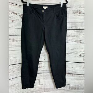 Eileen Fisher Pants Womens Sz M Organic Cotton Stretch Slim Leg Side Zip Ankle